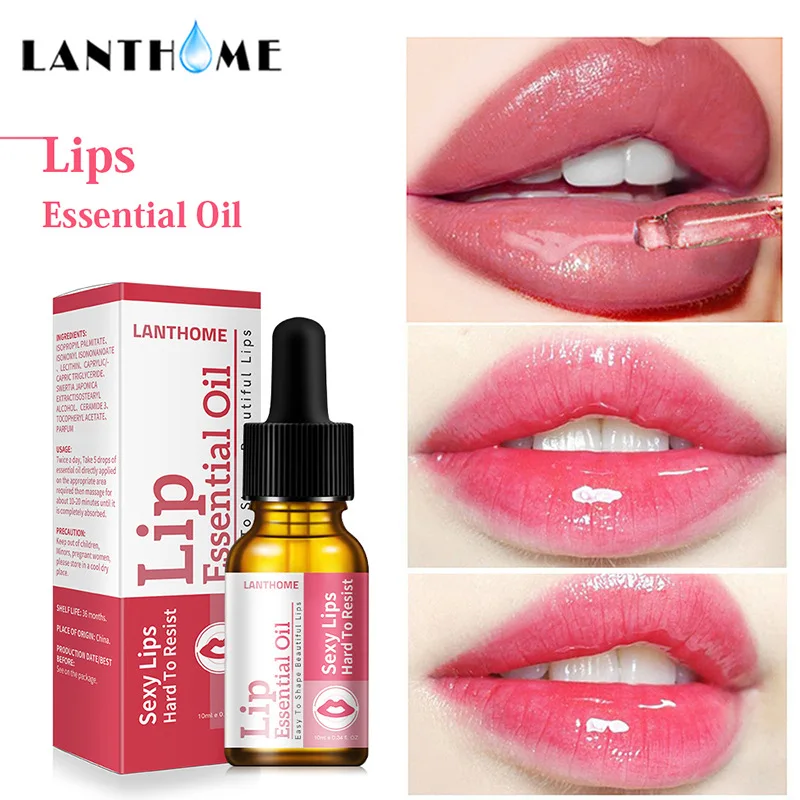 

LANTHOME Lip Plumper Oil Nourishing Plumping Lip Essential Oils Repair Lip Wrinkle Moisturizing Make Fuller Sexy Lip Care Makeup