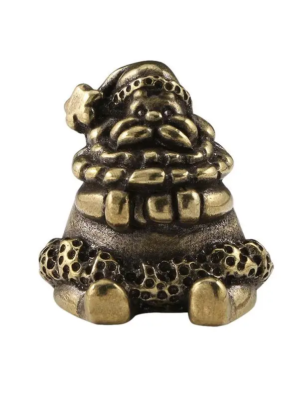 

Brass Santa Claus Statue Desktop Decorative Ornament DIY Christmas Party Favors Decoration for Living Room Study Room Store