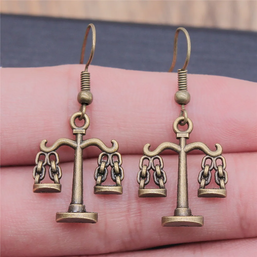 Серьги-подвески весы ручной работы 2 цвета | Украшения и аксессуары