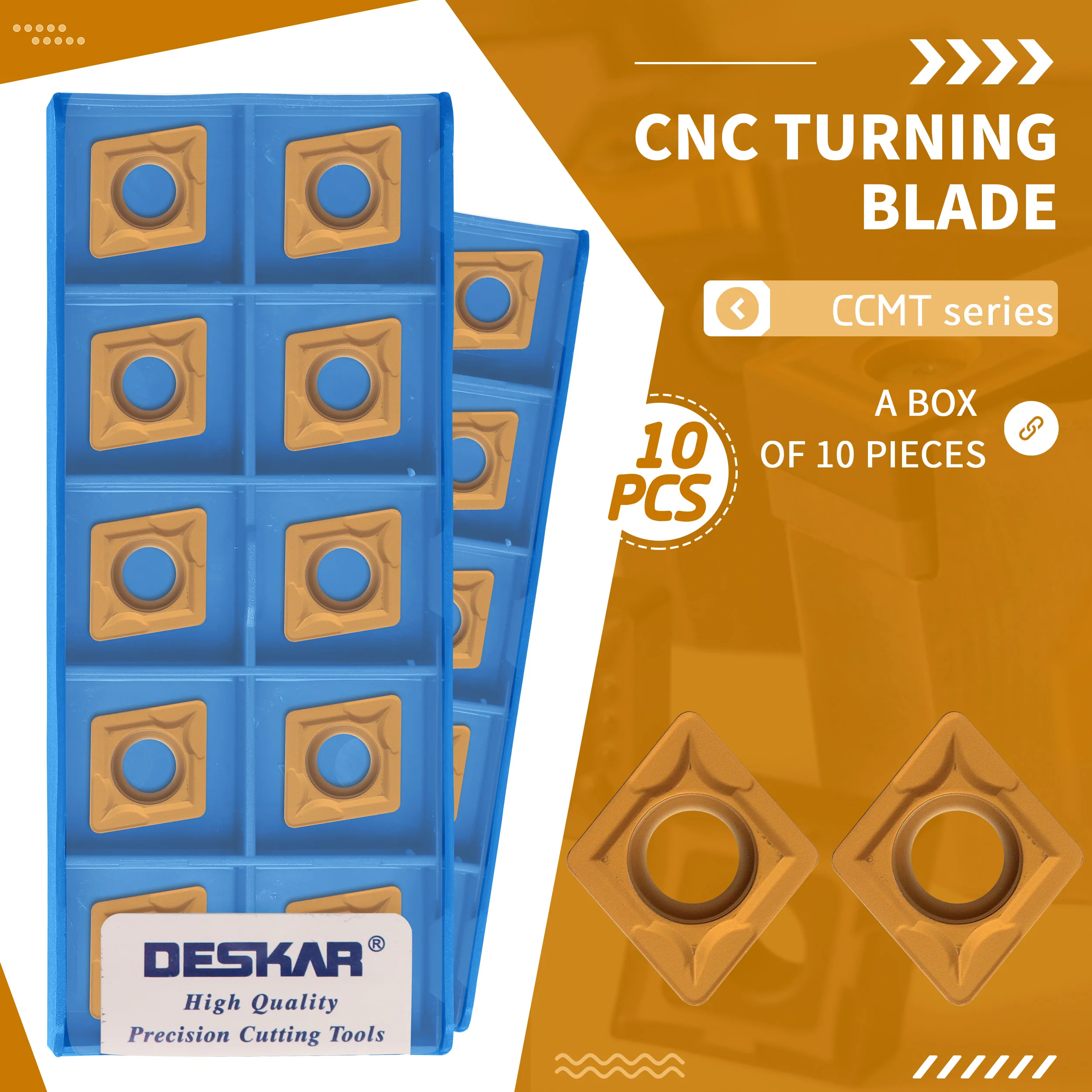 

CCMT060204 CCMT060208 LF9018 Carbide alloy blades CNC metal lathe tool Turning inserts For steel processing Cutting turning tool