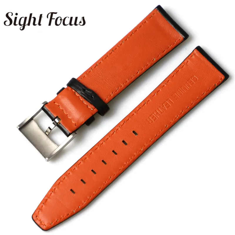 

22mm Leather Watchband for Tag_Heuer Breitling Watch Strap Men Wrist Band Belt Replacement Black Bracelet Wing Buckle Watch Male