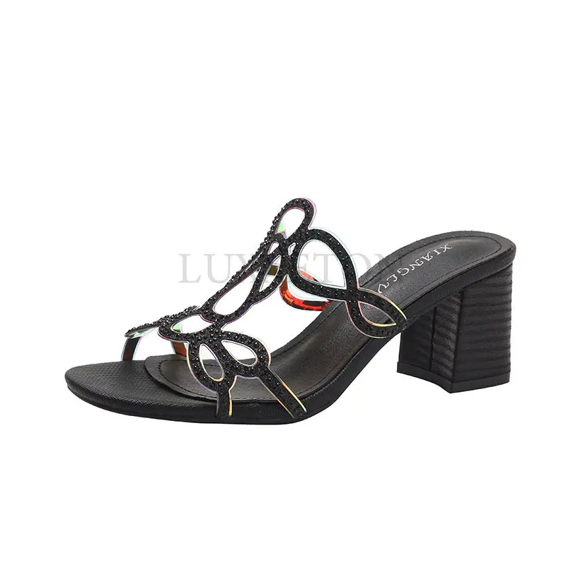 

Сандалии женские на высоком массивном каблуке, Босоножки с открытым носком, ремешок с пряжкой, повседневные модные туфли-лодочки, ZJR