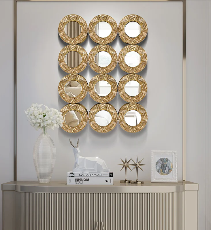 

American wall creative mirror iron wall decoration mirror