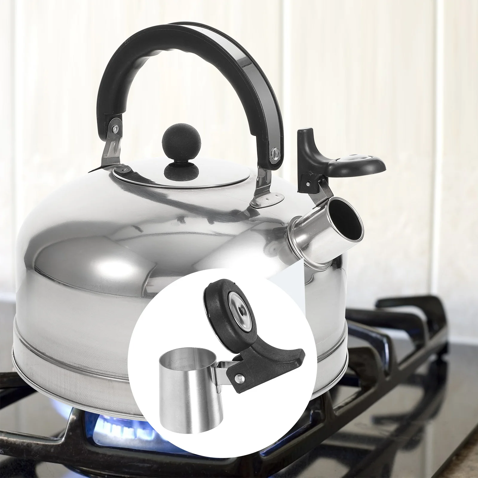 Чайник сигнализация громкий свисток детали для чайника со свистком серебряный