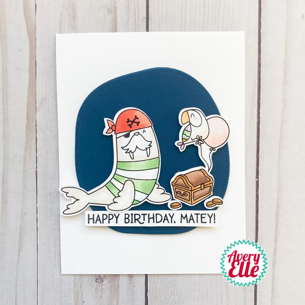 Ahoy Matey Pirate новинка 2023 года вырубные штампы для изготовления бумаги прозрачные