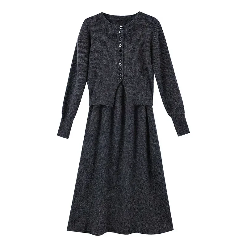 Элегантные трикотажные костюмы Neploe из двух предметов женские осенне-зимние