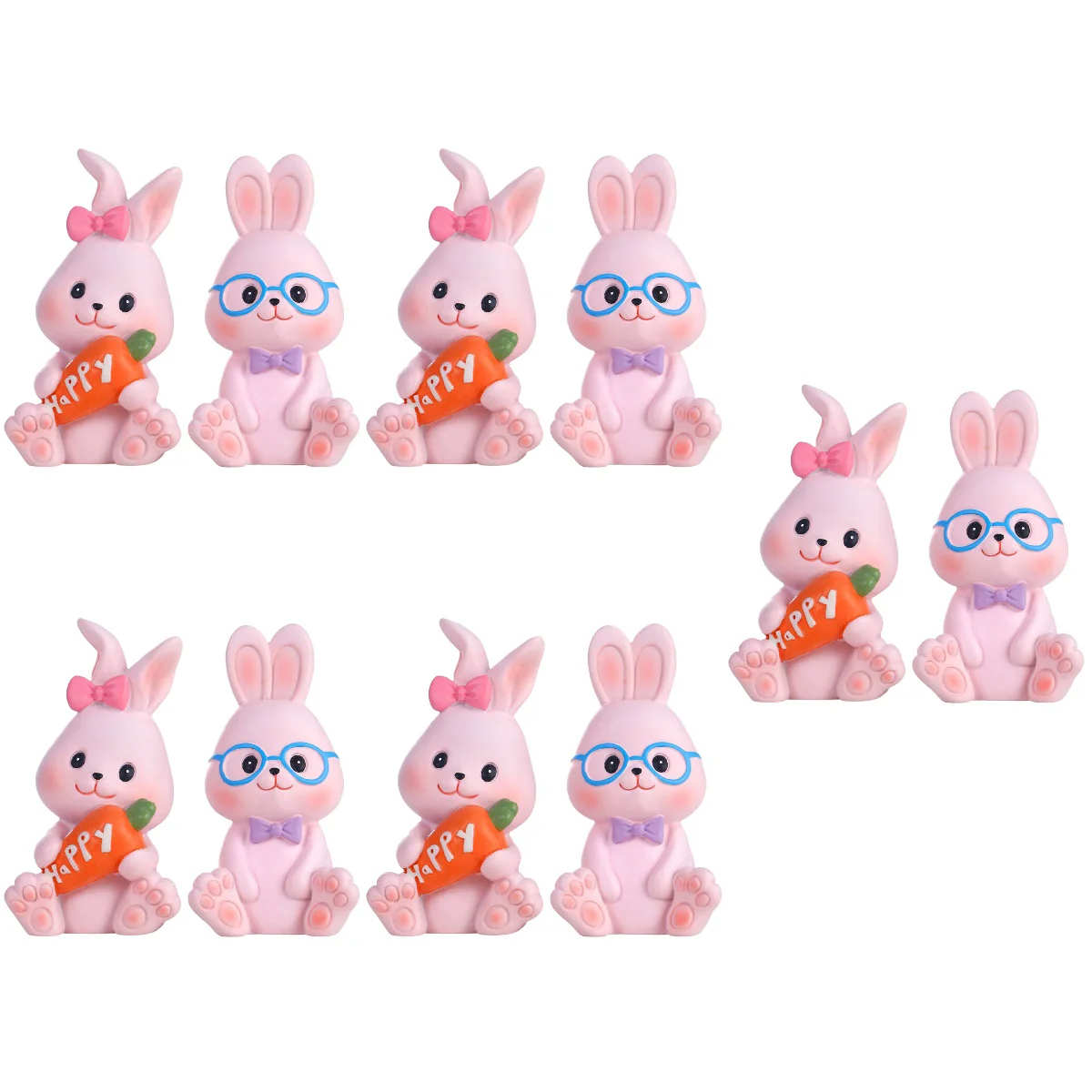 

10 pcs Micro Landscape Miniature Bunny Cake Miniature Garden Bunny Adornment Model