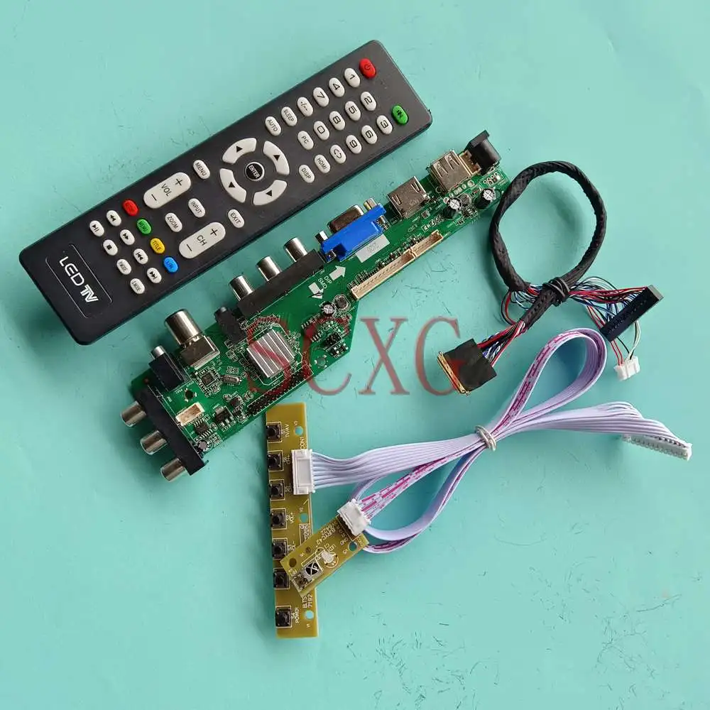 

LED LCD Controller Board DIY Kit Fit N156BGE-L41 1366 768 VGA HDMI-Compatible USB AV LVDS 40 Pin 15.6" Screen DVB Digital Signal