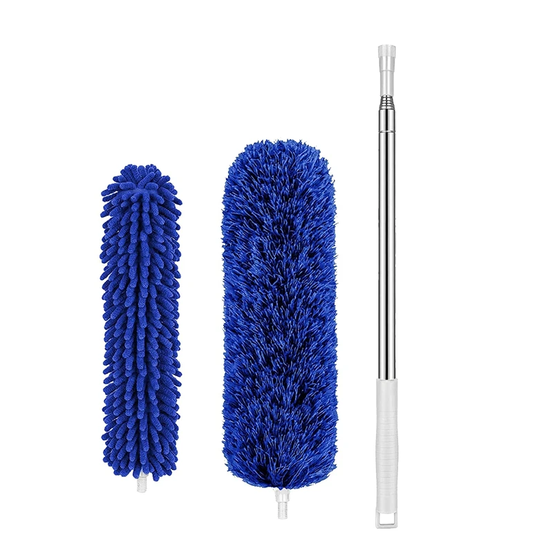 

Microfiber Duster With Extension Pole, Reusable Bendable Duster Sets, For Cleaning Ceiling Fan, High Ceiling, Furniture