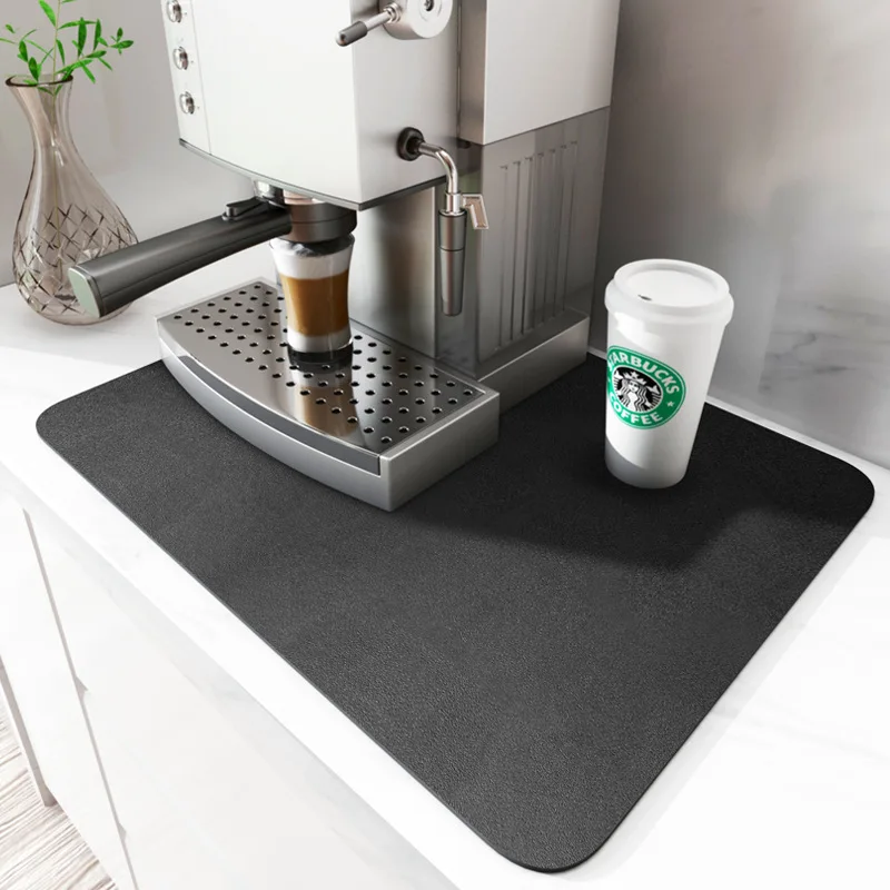 

Diatomite Kitchen Draining Mat Absorbent Coffee Dish Drain Pad Tableware Rugs Bathroom Non Slip Quick Dry Dinnerware Placemat