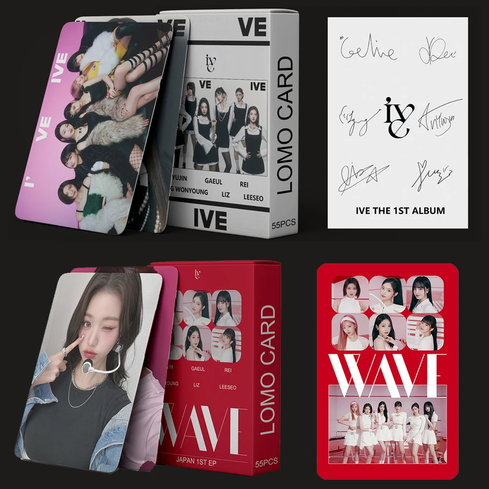 Tarjetas fotográficas del álbum Kpop IVE 2023, juego de tarjetas Lomo de felicitación de Seaon, 2023 listas, Set de tarjetas para fotos en vivo, 55 unidades por Set