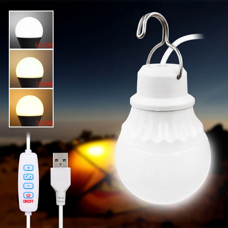 

Светодиодный светильник для кемпинга, 5 В, 3 цвета