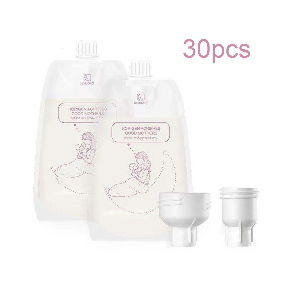 

30pcs Milk Freezer Bags Breastmilk Storage Bags Twist Cap Direct-pump Direct-Feed Milk Storage Bag for Pumping Heading Feeding