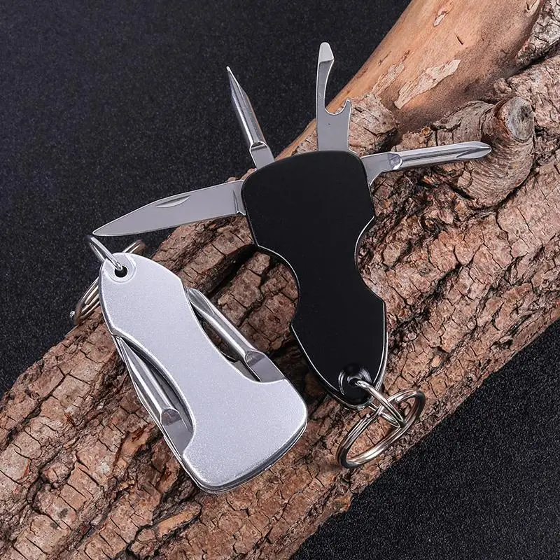 

Multifunctional Keychain Knife Outdoor Tool Folding Combination Portable Mini Screwdriver Stainless Steel Tool Knife