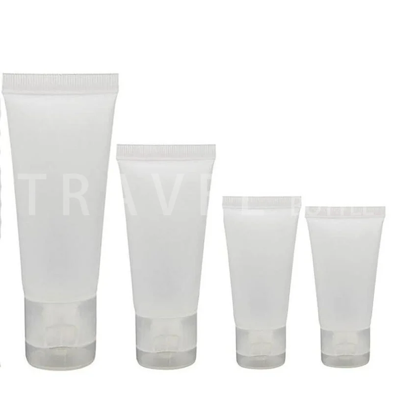 

50pcs/lot 15ml 20ml 30ml 50ml 100ml Frosted Clear Plastic Soft Tubes Empty Cosmetic Cream Emulsion Lotion Packaging Containers