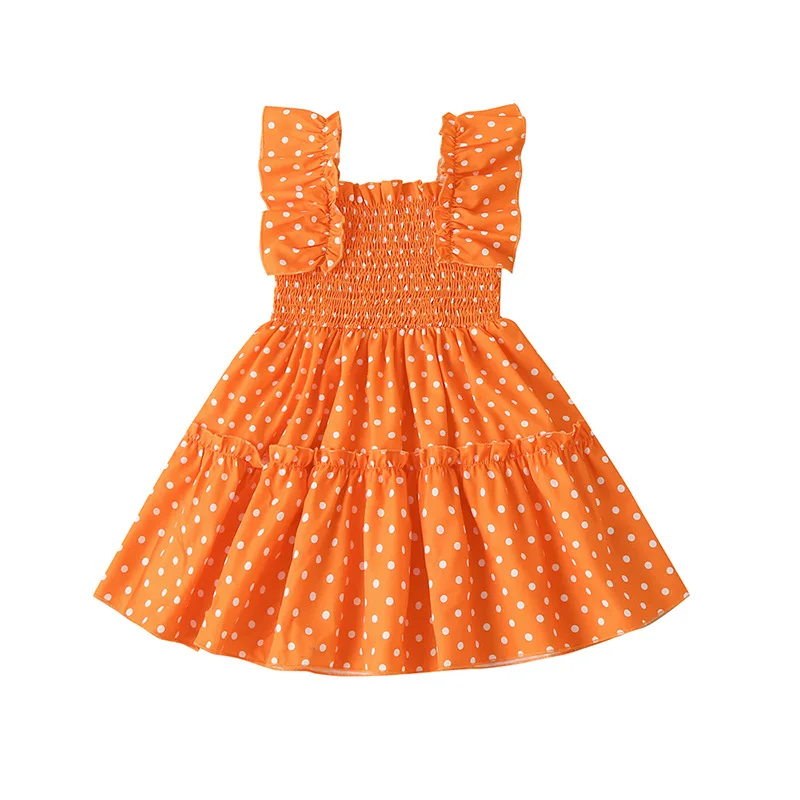 

Korean Child Girls Sleeveless Dress 2023 BC New Dots Summer Kids One-Pieces Princess Dress Children's Outwear Dress Clothings