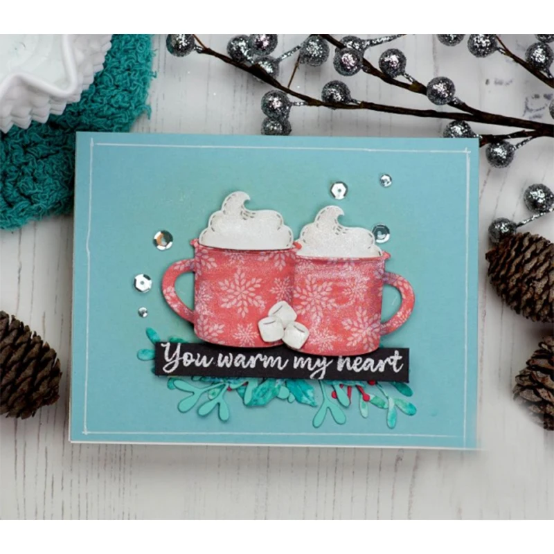 Новые кофейные и какао металлические штампы для высечки/рельефные Diy карты