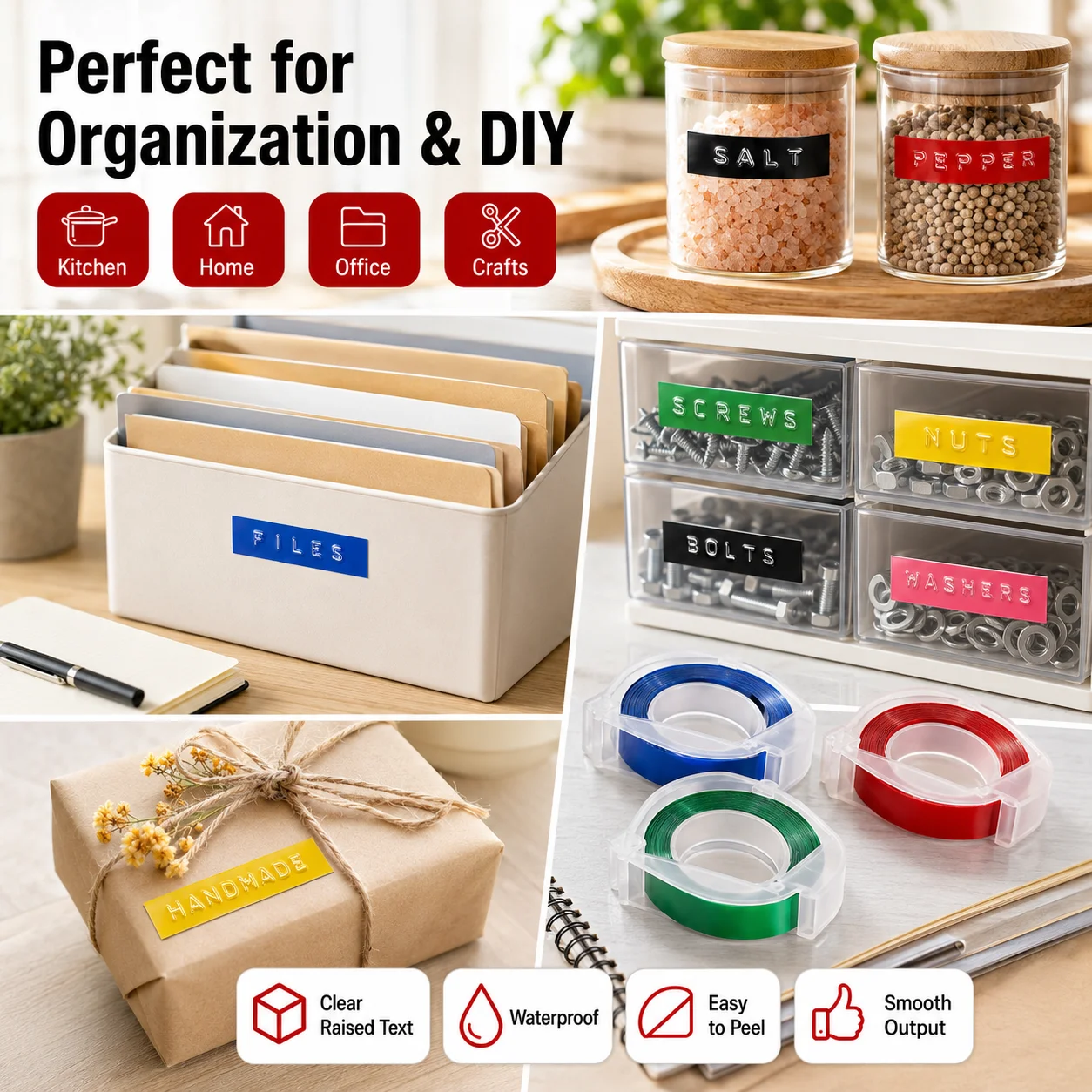 Фото Лента для 3D-этикеток, совместимая с Dymo 3D Label Tape, для этикетировочных машин Dymo 12965, 1880, 1610, Motex E101, E202, B90, Typewriter №3