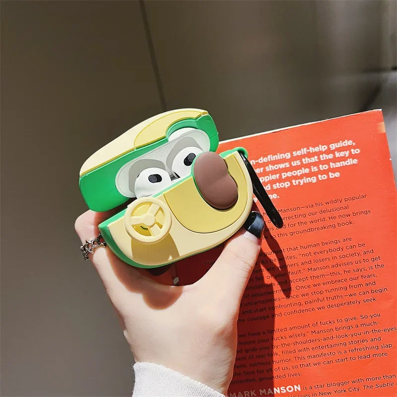 Милый мультяшный авокадо твист автомобильный Bluetooth чехол для наушников Airpods