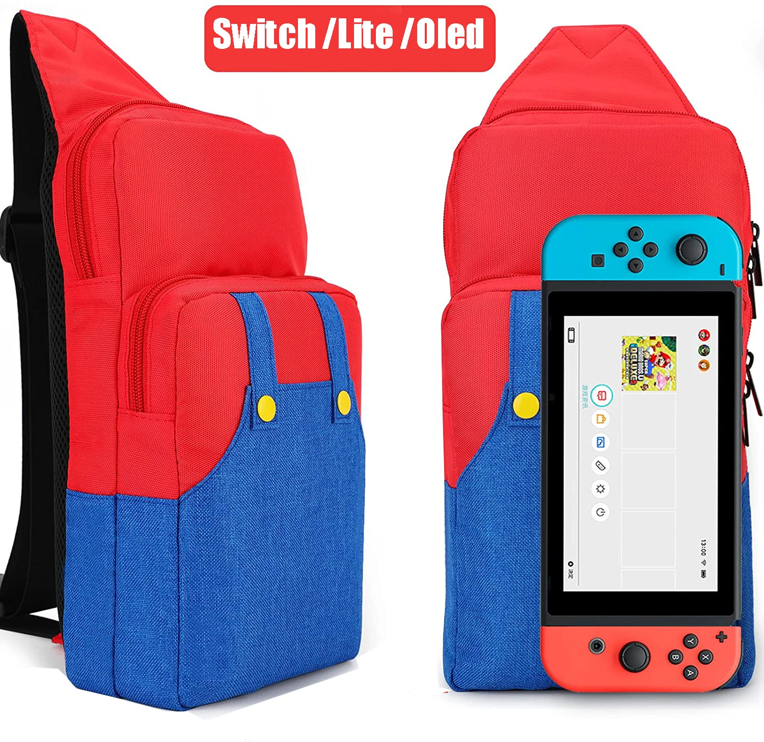 

Дорожный рюкзак с плечевым ремнем NS для Nintendo Switch/Lite /Oled консоль, Joy-con, аксессуары для переноски чехла