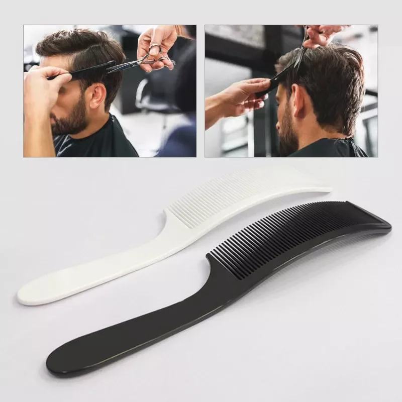 Curved Shaver Hair Clipper Cutting Comb Barber Flat Top Comb Anti-static Salon Cutting Comb Hairdressing Brush