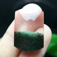 natural green phantom quartz clear rectangle pendant 21 14 7mm brazil women man rare fashion jewelry genuine aaaaaa