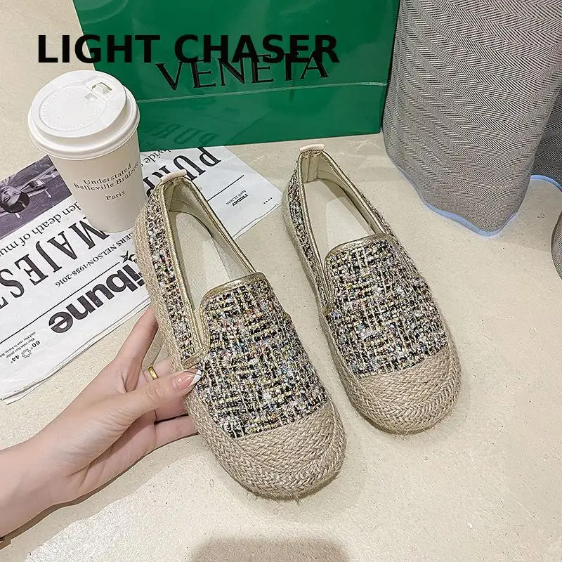Fashion Spring And Autumn Women's Shoes Slip-on Loafers 2022 New Woven Single Shoes Flat Bottom Comfortable Casual Loafer Women