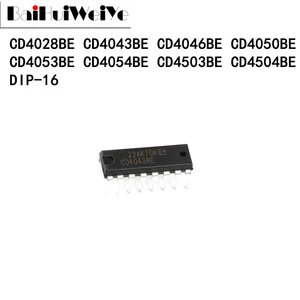 10PCS CD4028BE CD4043BE CD4046BE CD4050BE CD4053BE CD4054BE CD4503BE CD4504BE DIP-16 New Good Quality Chipset