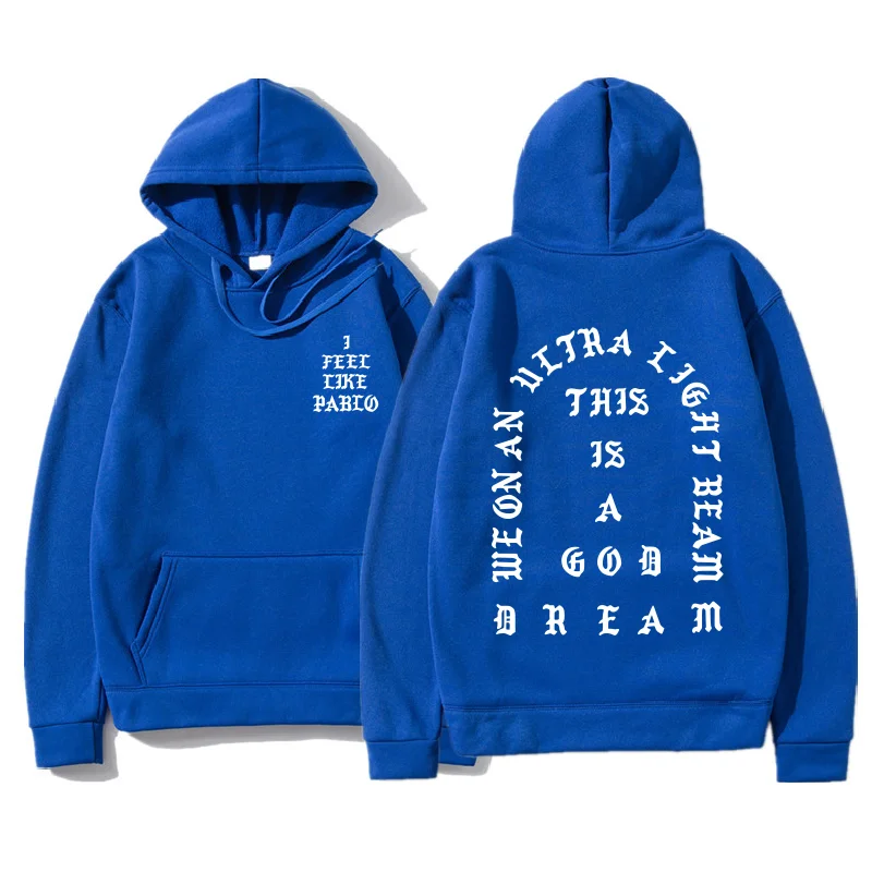 Толстовка Kanye с капюшоном Уэста Пабло мужской спортивный костюм в стиле хип-хоп