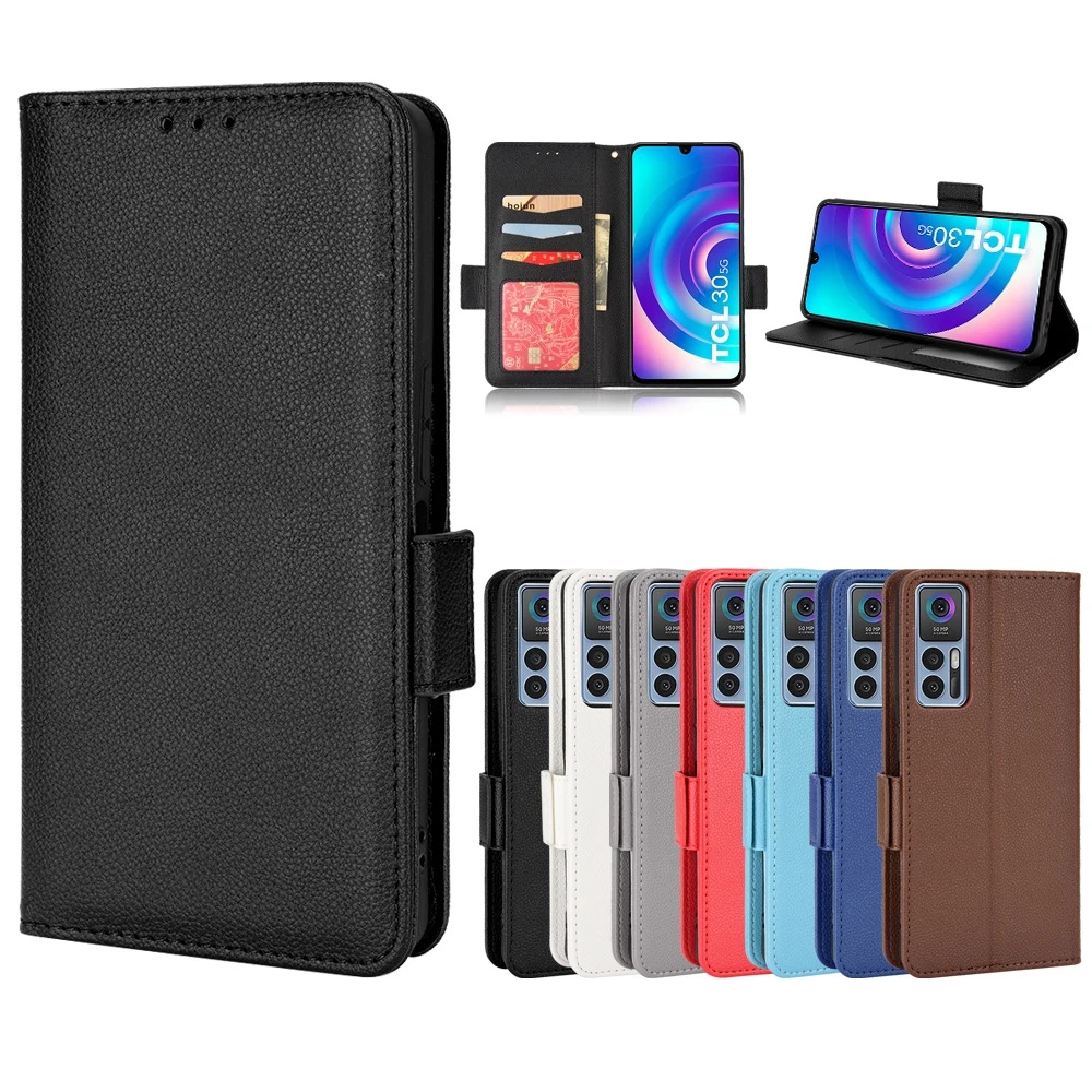 Чехол-кошелек с слотом для карт TCL 30+ чехол 6 7 дюйма магнитная кнопка откидная