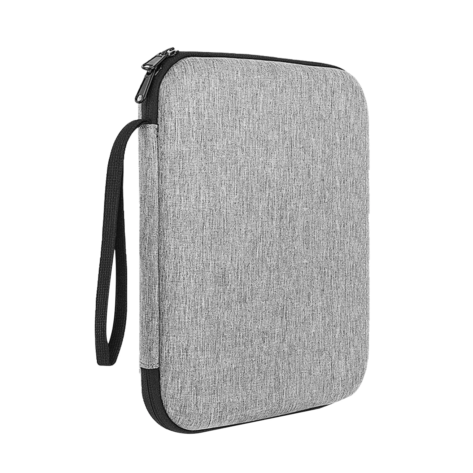 

12 Inch Tablet Storage Bag With Zipper Grey Waterproof Lightweight EVA Dual Carrying Case Holder Quake Resistance Durable Hard