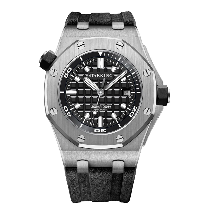 

STARKING Diver Watch for Men 42mm Retro Luxury MIYOTA 8215 Mechanical Watches New Steeldive Man 30Bar Waterproof Luminous Clock