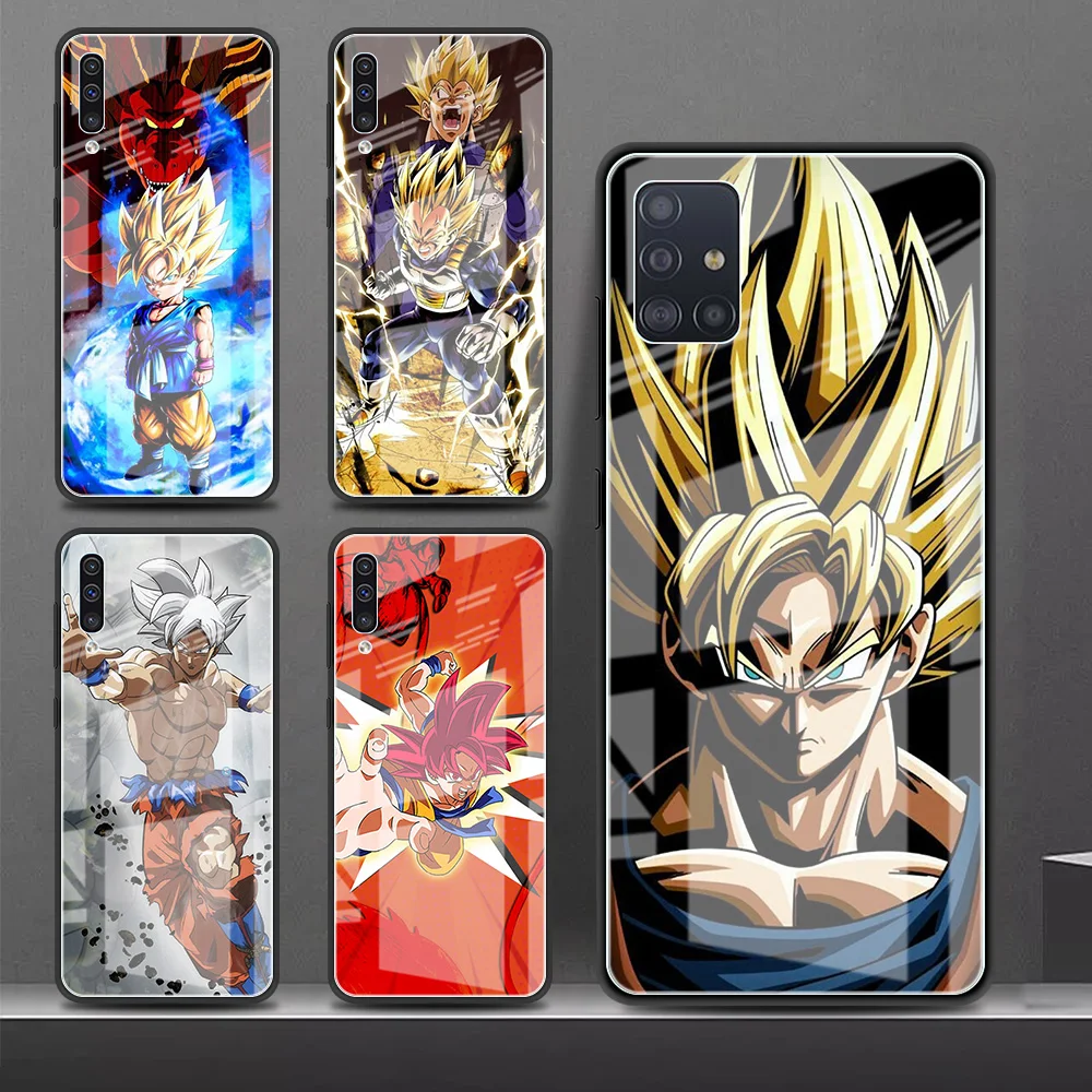 

Anime Son Goku Dragon Case For Samsung A52 A51 A71 A50 A21s A70 A91 A12 A31 A40 A30 A53 A73 A22 Glass Phone Funda Cover Cases