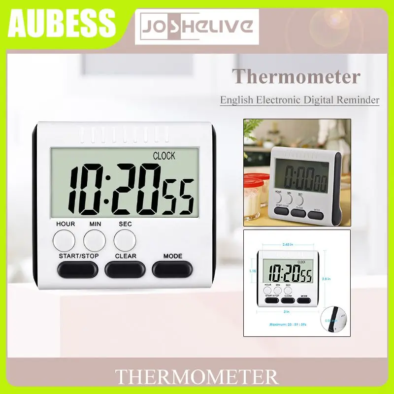 

Sleep Stopwatch Clock Reminder Tool Multifunctional Cooking Alarm Clock Lcd Digital Display Sports Learning Timer Magnet Clock