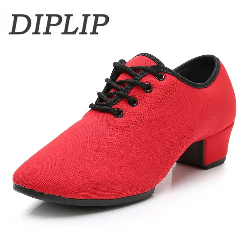 Modern Latin Dance Ballroom Shoes Oxford Cloth Shoes Latin Dance Shape Training Ladies Shoes Breathable Soft Shoes fro Women