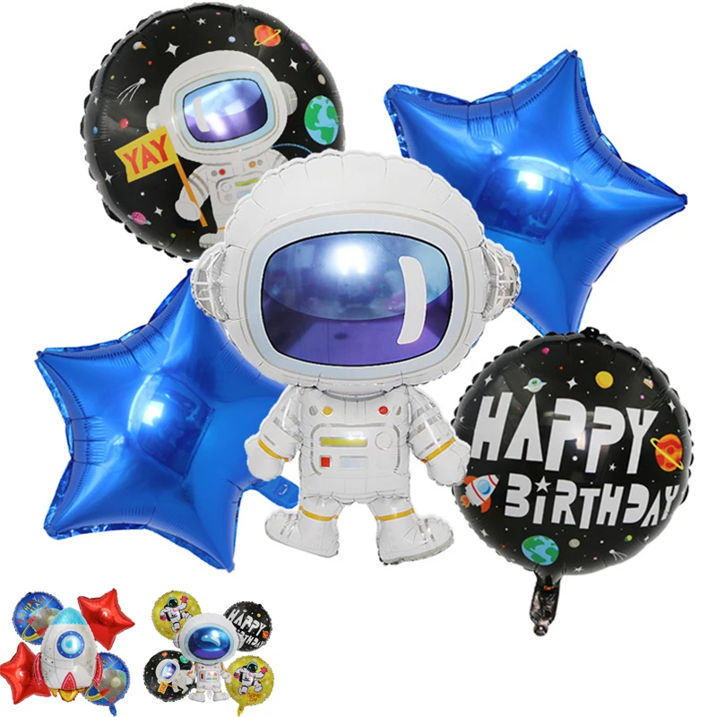 

Outer Space Astronaut Foil Balloons Helium Ballons Happy Birthday Party Decorations Kids Toys Gift Baby Shower Globos Supplies