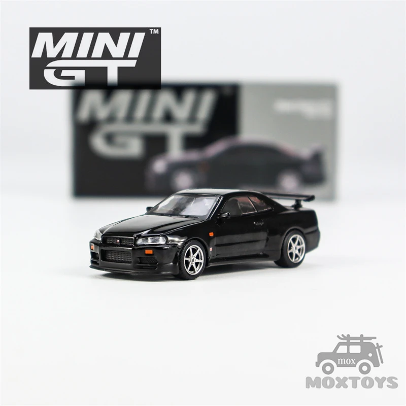 

MINI GT 1:64 Nissan Skyline GT-R R34 V-Spec Black Pearl Diecast Model Car