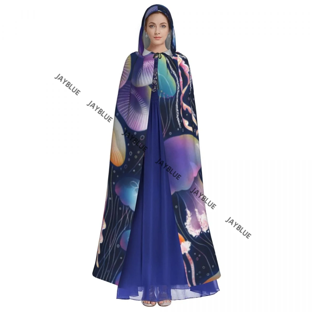 Унисекс взрослый медуза биолюминесцентные морские существа плащ с капюшоном