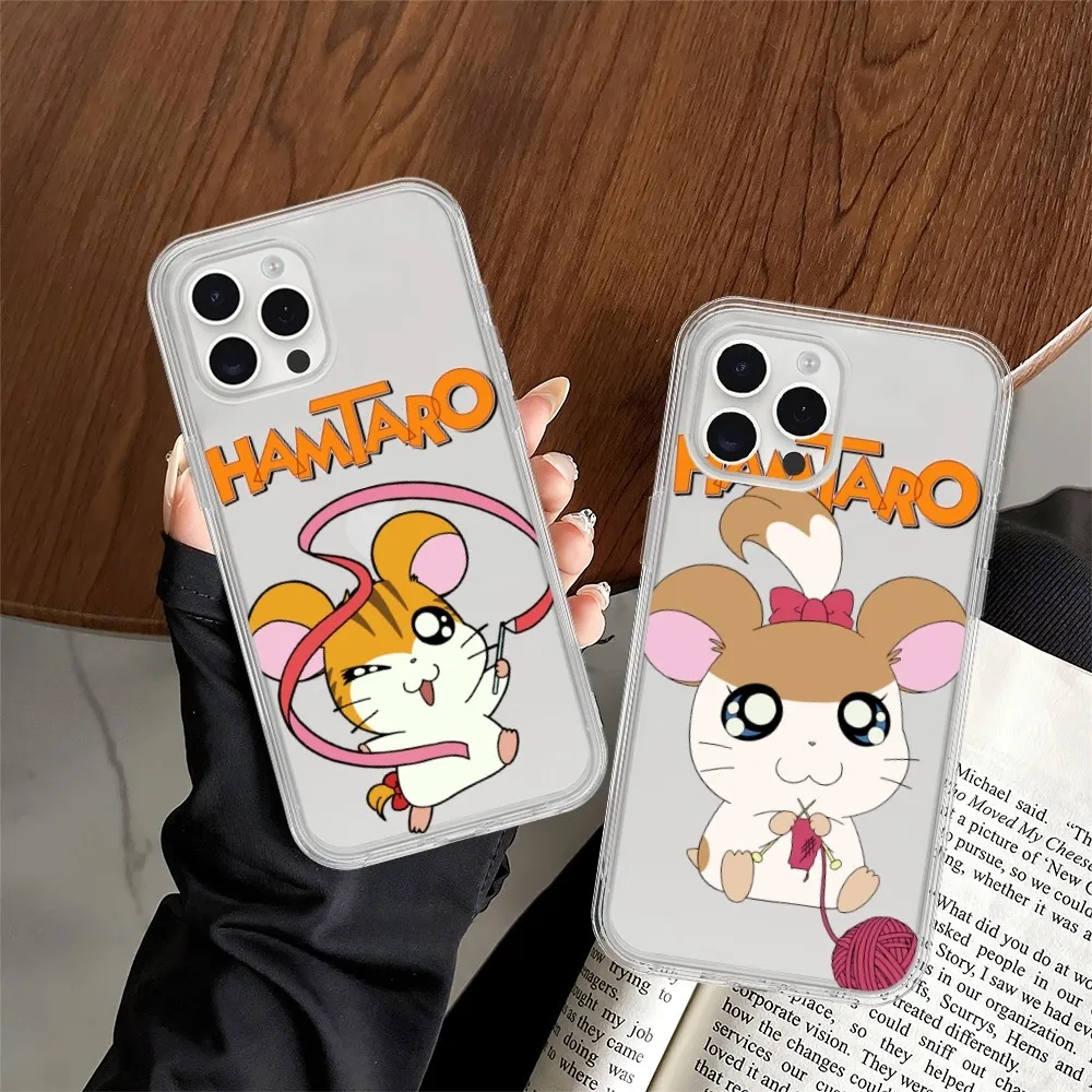 Милый мультяшный чехол для телефона H-Hamtaro iPhone Mini Plus 11 13 12 14 15 XR 8 Pro SE XS Max X с