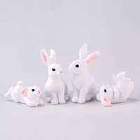 cute resin bunny ornament home miniature landscape decoration mini bunny miniature figurines home decoration easter decoration