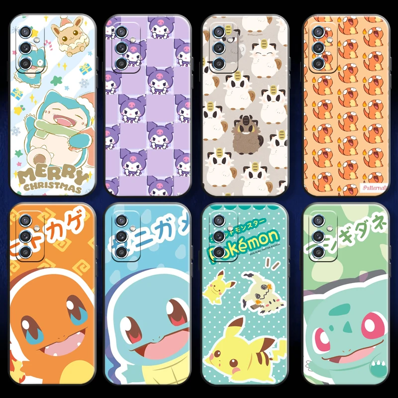 

Pokemon Pikachu Cartoon Comic For Samsung A52 A72 4G 5G Phone Case Silicone Cover Liquid Silicon Funda Coque Back