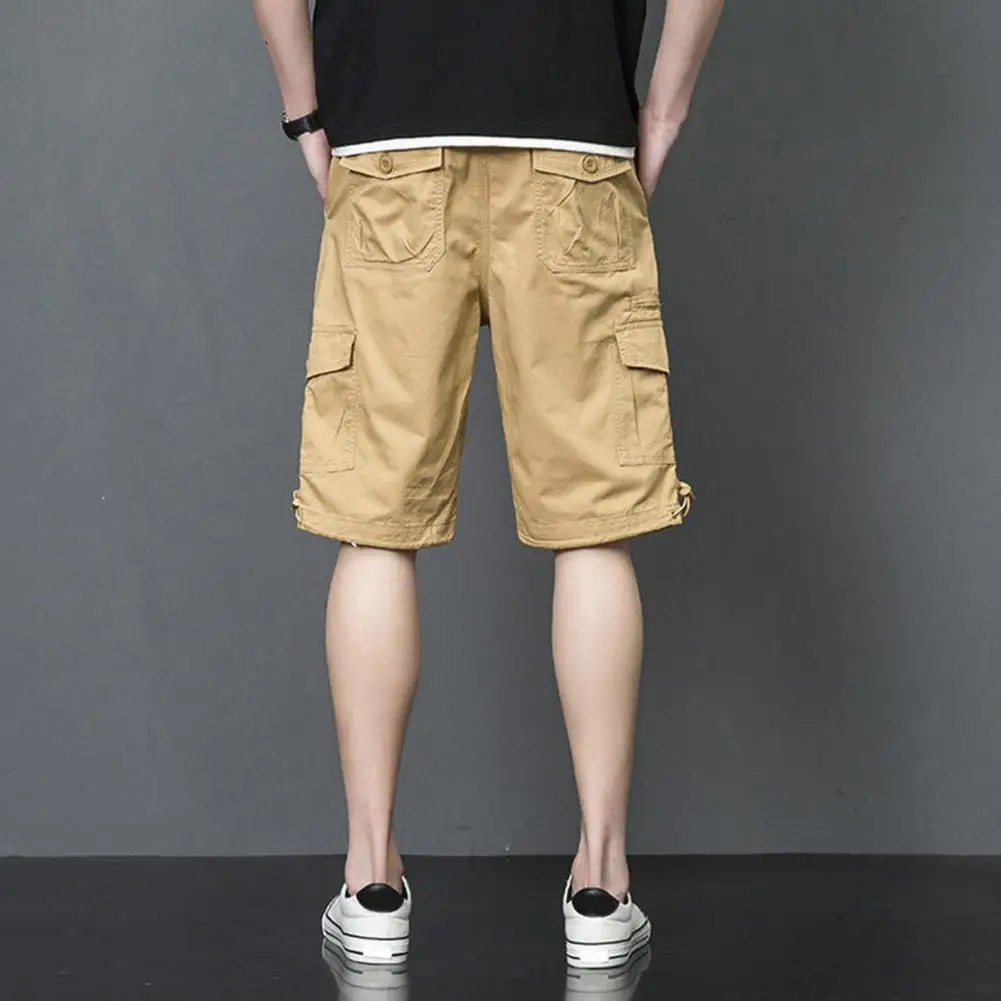 

Шорты-карго мужские прямые, Мягкие штаны со средней посадкой, стильные летние брюки