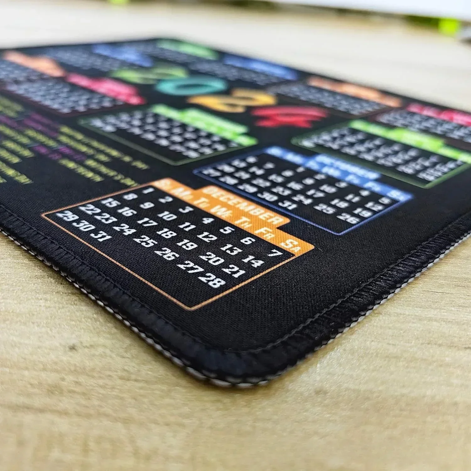 1 шт. коврик для мыши с календарем нескользящий настольный офисный ноутбука