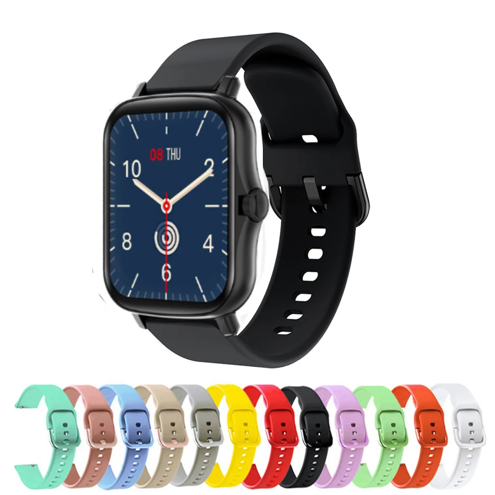 

20mm Silicone Sport Strap For COLMI P8/P8 Plus/P8 BR/P8 Mix SmartWatch Replace Band For COLMI P9/P28 Plus/V23 Pro Bracelet