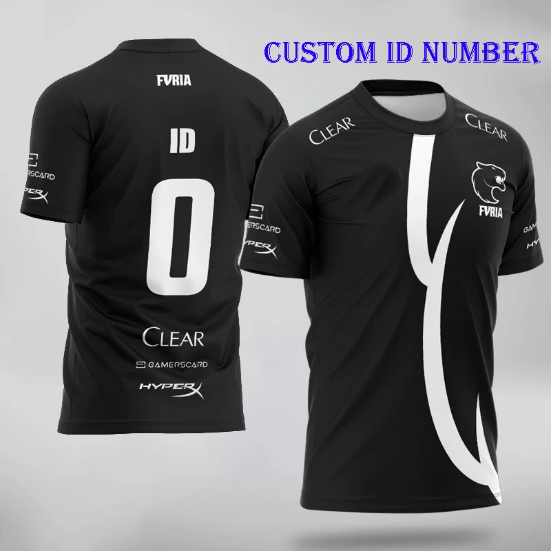 CSGO FURIA игрока команда Джерси Униформа пользовательский ID имя номер Футболка для
