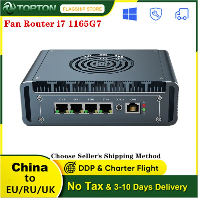 

4 Intel i226 2.5G LAN Intel Mini Fan Router 11th Gen i7 1165G7 i3 1115G4 2xDDR4 NVMe Celeron N5105 pfSense Computer Firewall PC