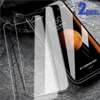 2pcspack clear tempered glass screen protector for iphone11 pro max x xs xr max 6 7 8 plus se screen 9h protective protectors