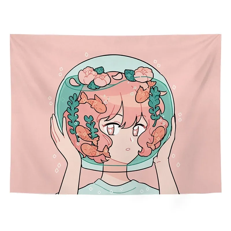 Модный гобелен с изображением персонажа богемный настенный декоративный