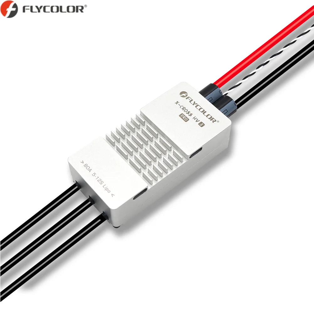 

Flycolor X-CROSS HV3 PRO 80A 200A ESC 5-12S BLHeli-32 Dshot Proshot 64 МГц ARM 32-битный контроллер скорости для гоночного дрона RC FPV