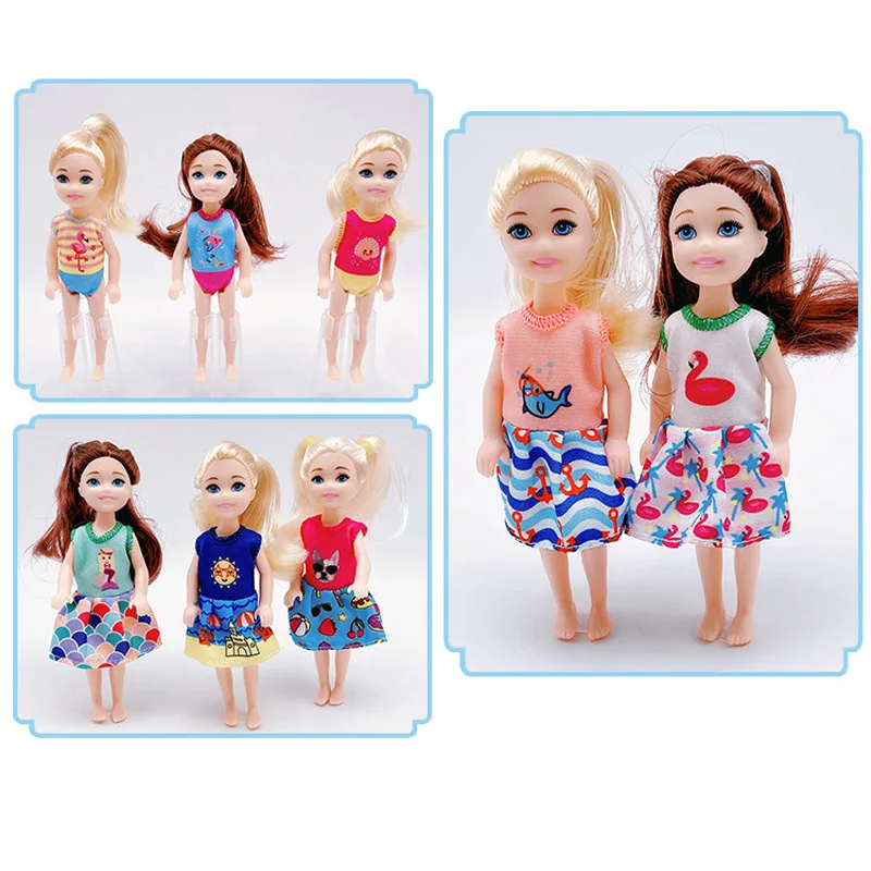 

5 Inch Doll Clothes Girl Toys Skirt Suit Dress-up Fashion Princess Children Diy Cute Play House Gift